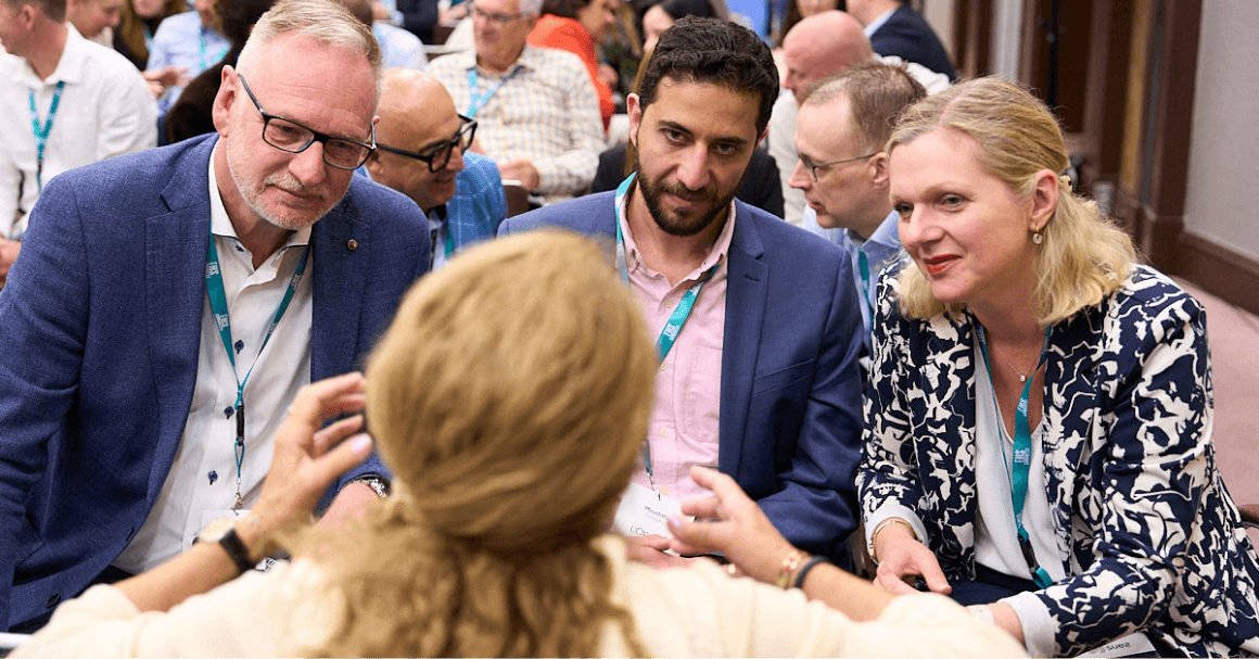 Business professionals networking